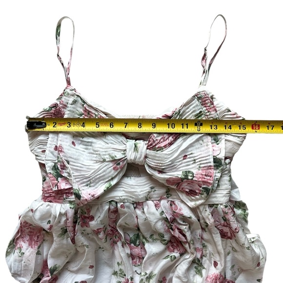 NWT By The River Charming Floral Midi Dress Bow Tiered Cottagecore Easter Deess - Picture 11 of 12